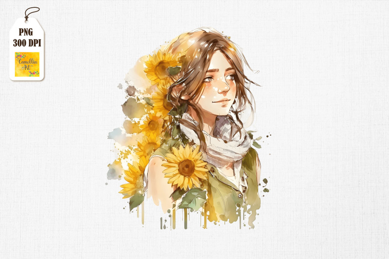 beautiful-girl-amp-sunflowers-watercolor-6