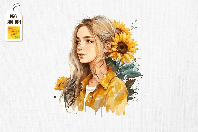 beautiful-girl-amp-sunflowers-watercolor-7