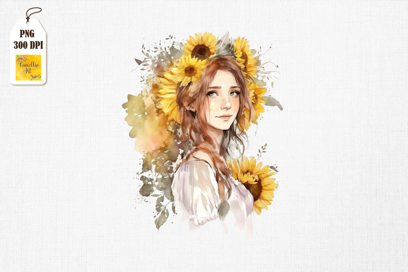 beautiful-girl-amp-sunflowers-watercolor-8