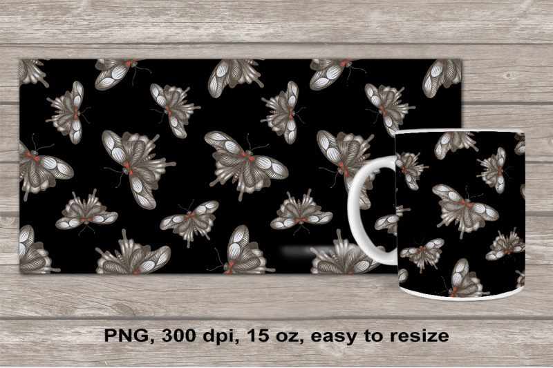 butterfly-mug-wrap-sublimation-design-15-oz