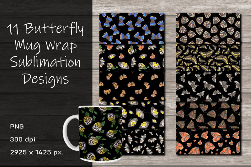 butterfly-mug-wrap-sublimation-design-15-oz