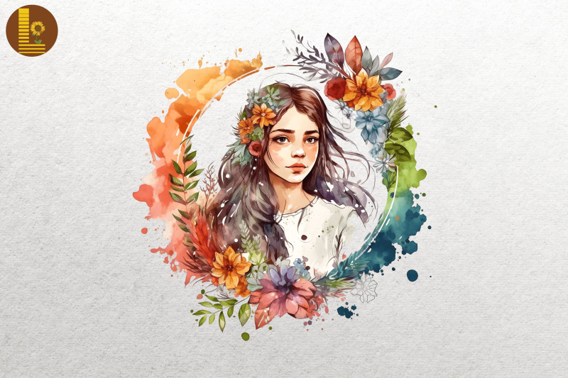 beautiful-girl-with-flowers-watercolor-4