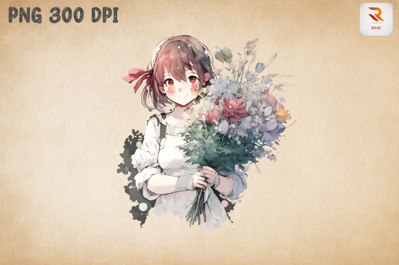 cute-girl-with-bouquet-watercolor-5