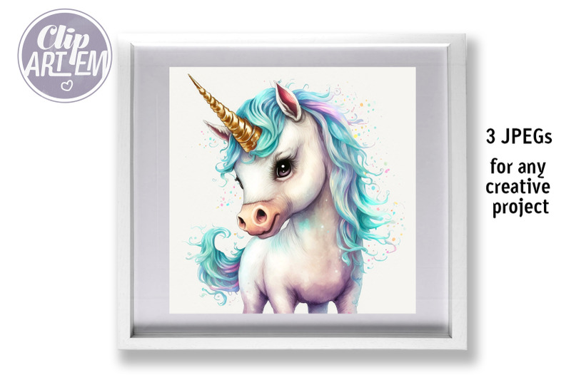 sweet-girl-unicorn-floral-wall-art-baby-images-watercolor-print-3jpegs