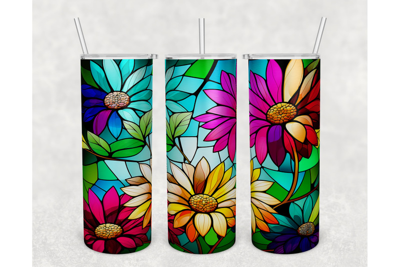 stained-glass-daisies-tumbler-wraps-bundle-20-oz-skinny-tumbler-daisy