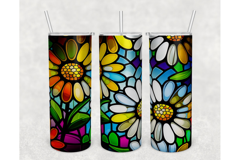 stained-glass-daisies-tumbler-wraps-bundle-20-oz-skinny-tumbler-daisy