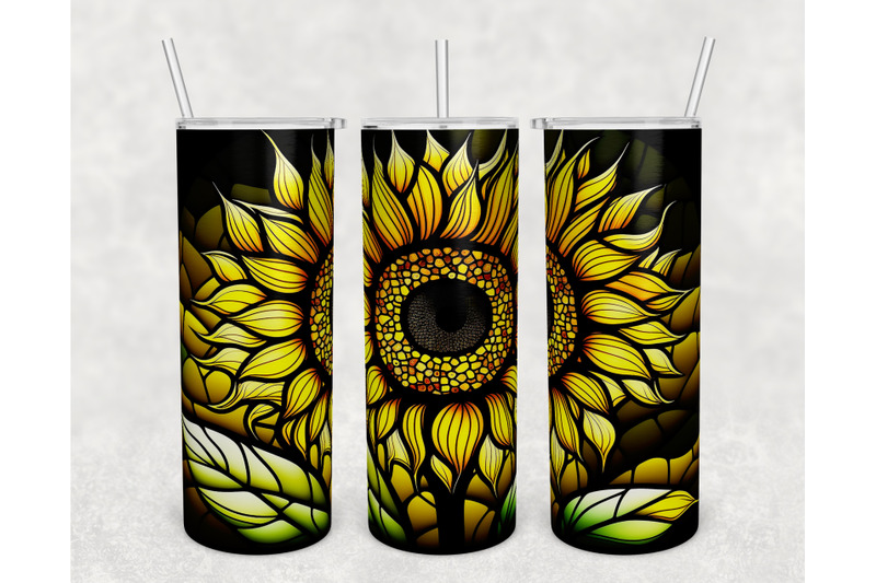 stained-glass-sunflowers-tumbler-wraps-bundle-20-oz-skinny-tumbler