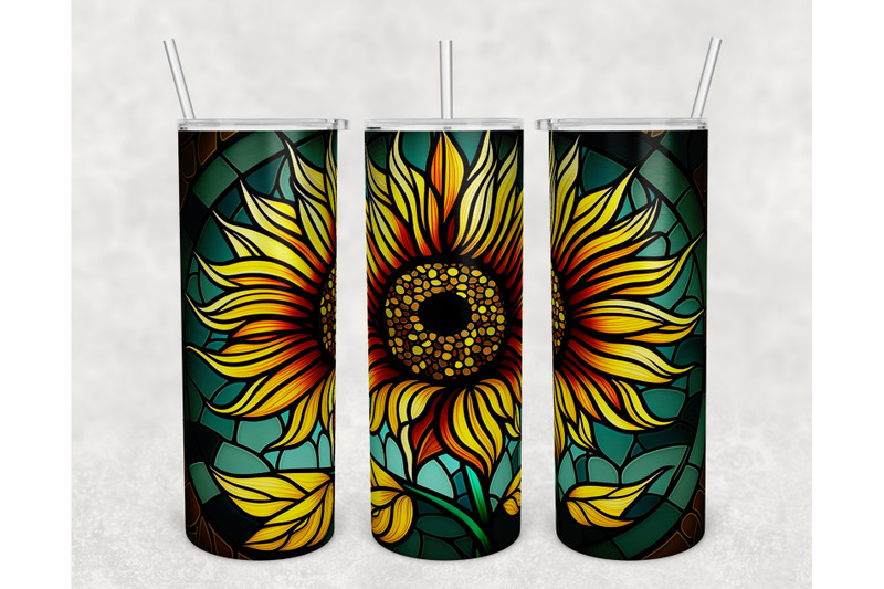 stained-glass-sunflowers-tumbler-wraps-bundle-20-oz-skinny-tumbler