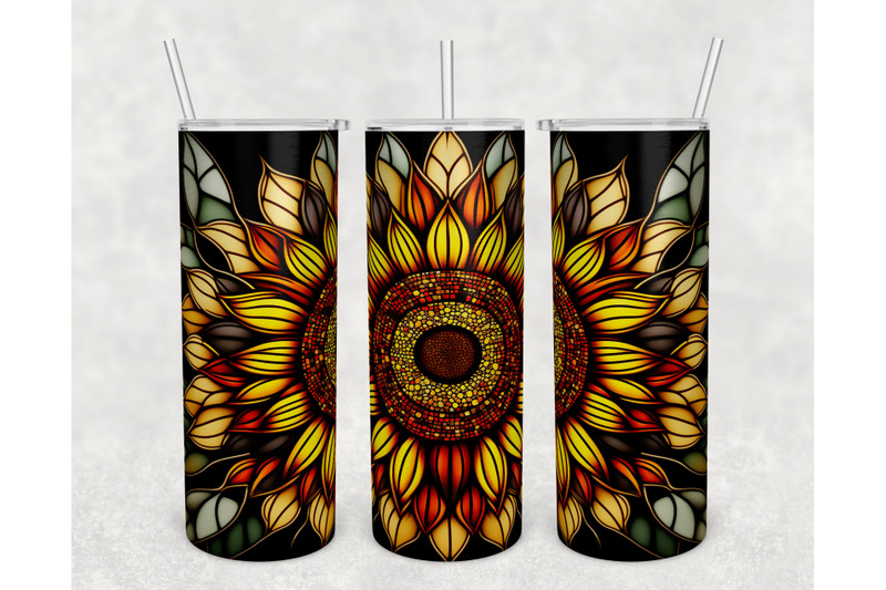 stained-glass-sunflowers-tumbler-wraps-bundle-20-oz-skinny-tumbler