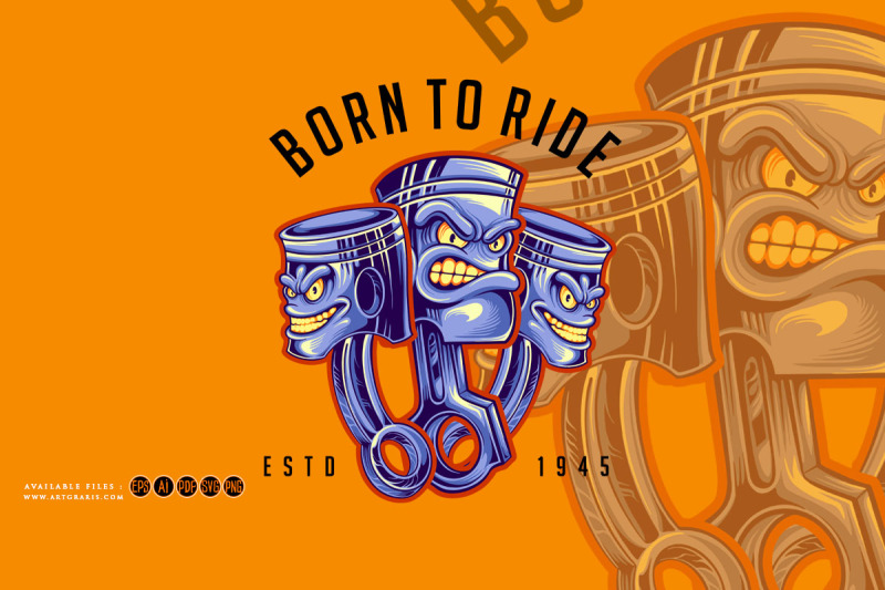 vintage-piston-hot-rod-logo-cartoon-illustrations