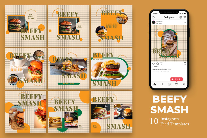 beef-burger-instagram-post-template