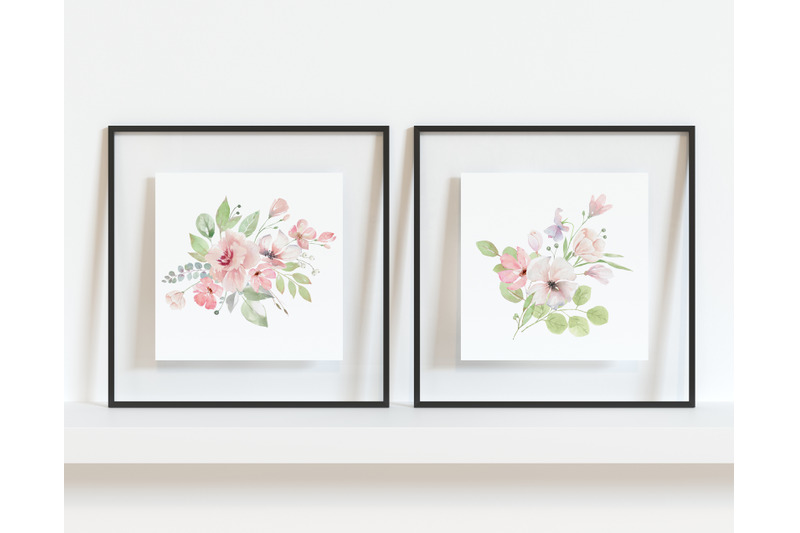 watercolor-pink-floral-bouquets-clipart-watercolor-spring-arrangement