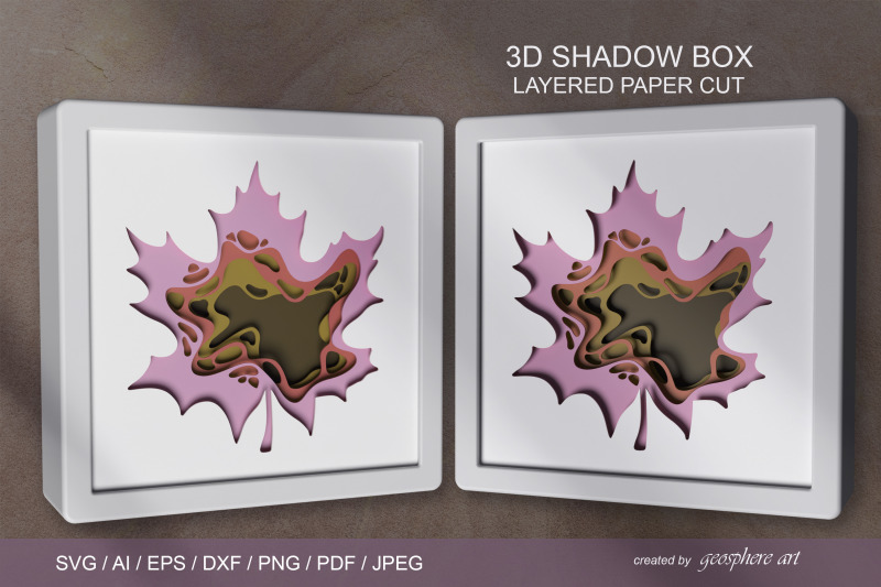 3d-maple-leaf-layered-papercut-svg-laser-cut-shadow-box