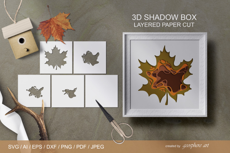 3d-maple-leaf-layered-papercut-svg-laser-cut-shadow-box