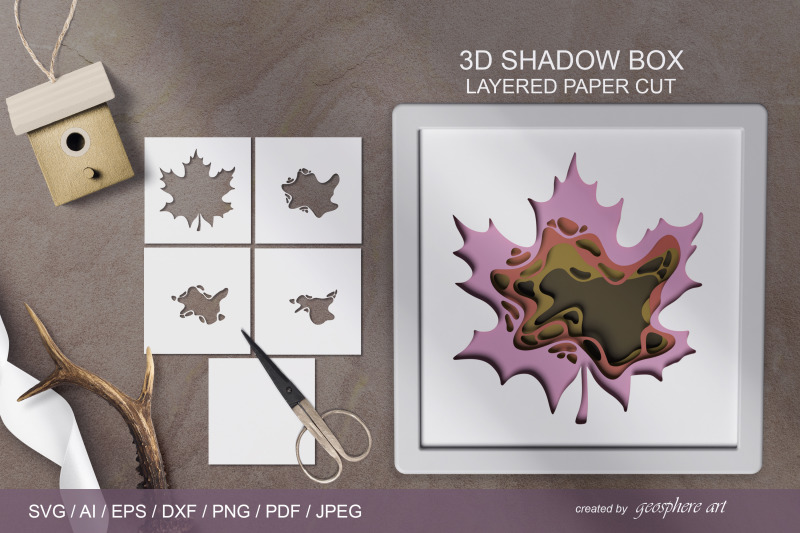 3d-maple-leaf-layered-papercut-svg-laser-cut-shadow-box