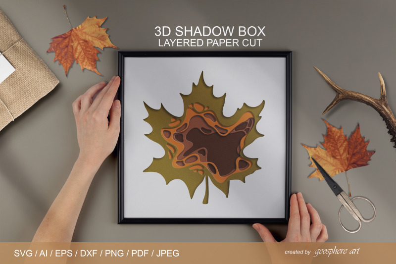 3d-maple-leaf-layered-papercut-svg-laser-cut-shadow-box