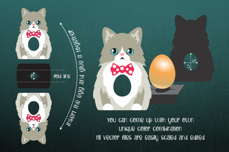 ragdoll-cat-easter-egg-holder-template