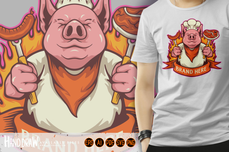 funny-chef-pig-delicious-meat-bbq-logo-cartoon-illustrations