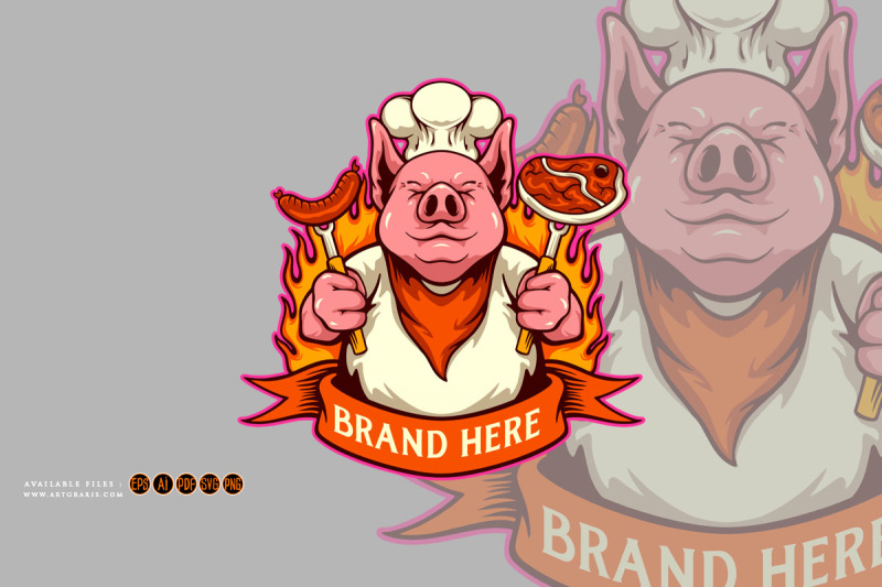 funny-chef-pig-delicious-meat-bbq-logo-cartoon-illustrations