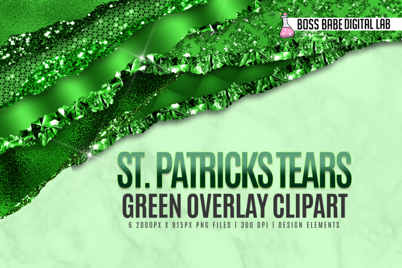 glam-green-st-patricks-tears-clipart