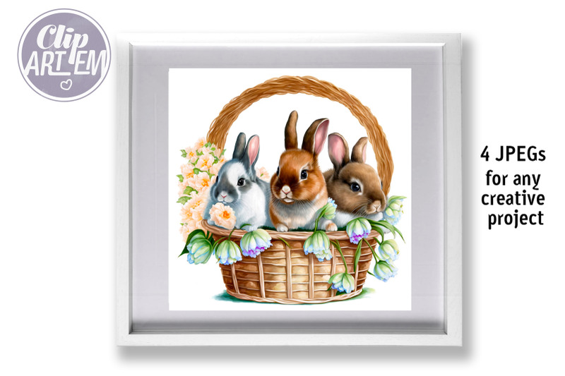 basket-with-bunnies-flowers-watercolor-4jpeg-illustration-image-bundle