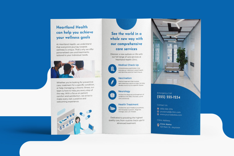 health-clinic-z-fold-brochure