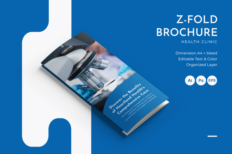 health-clinic-z-fold-brochure