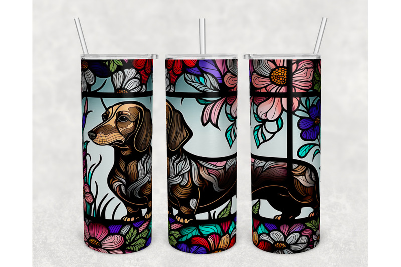 stained-glass-dachshund-tumbler-wrap-dachshund-tumbler-sublimation