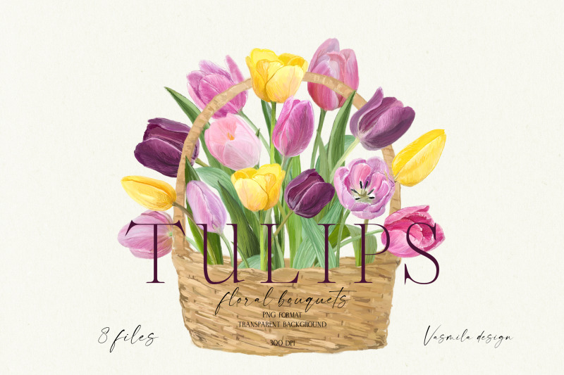 bouquets-blooming-tulip-flowers-png