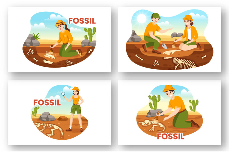 14-fossil-dinosaurs-skeletons-illustration