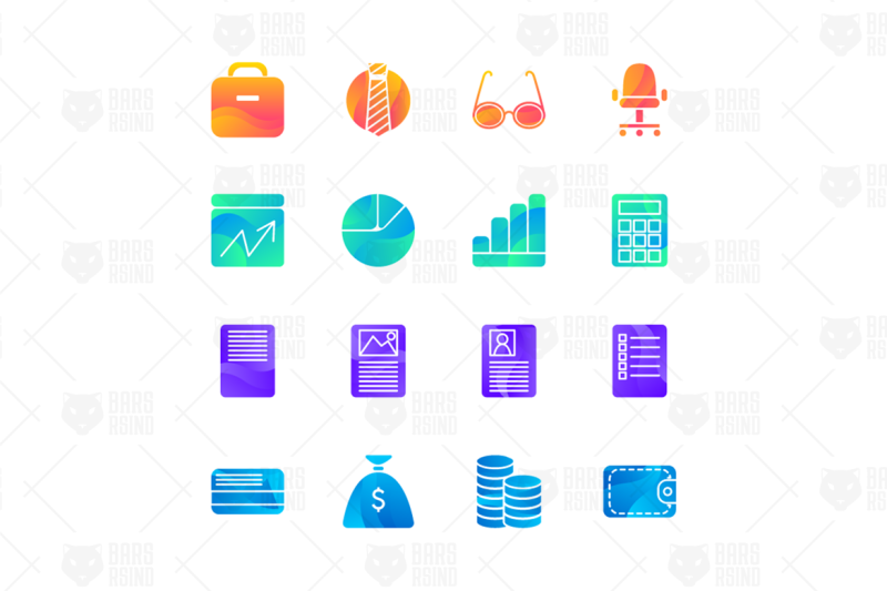 gradient-business-icons-set
