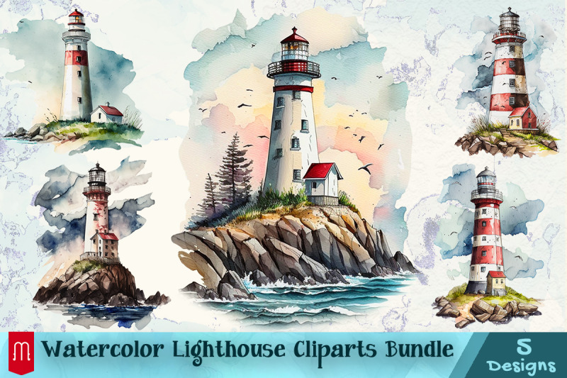 watercolor-lighthouse-cliparts-bundle