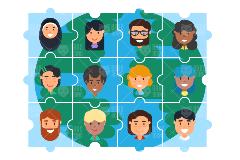 diversity-community-puzzles-illustration