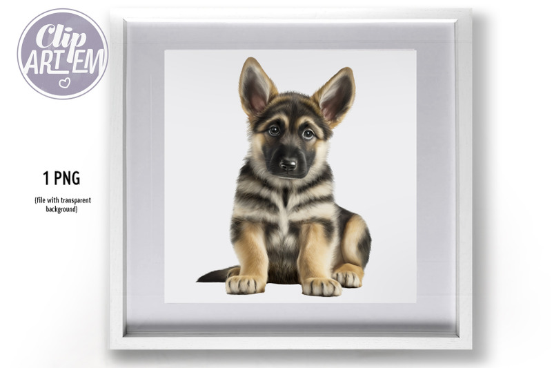 super-cute-little-german-shepherd-puppy-watercolor-clip-art-image