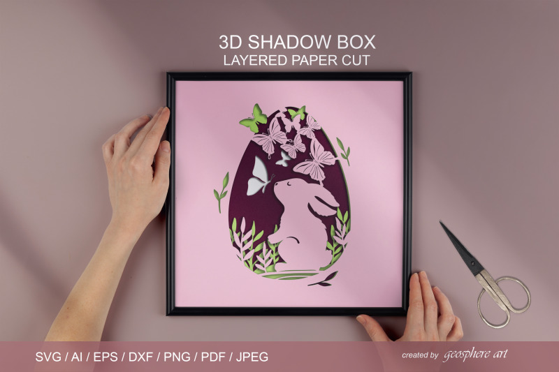 easter-bunny-layered-papercut-svg-dxf-3d-shadow-box