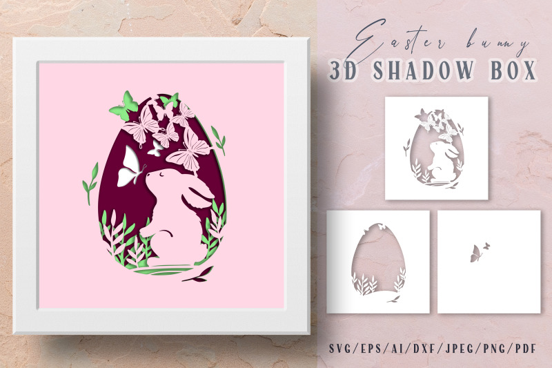 easter-bunny-layered-papercut-svg-dxf-3d-shadow-box