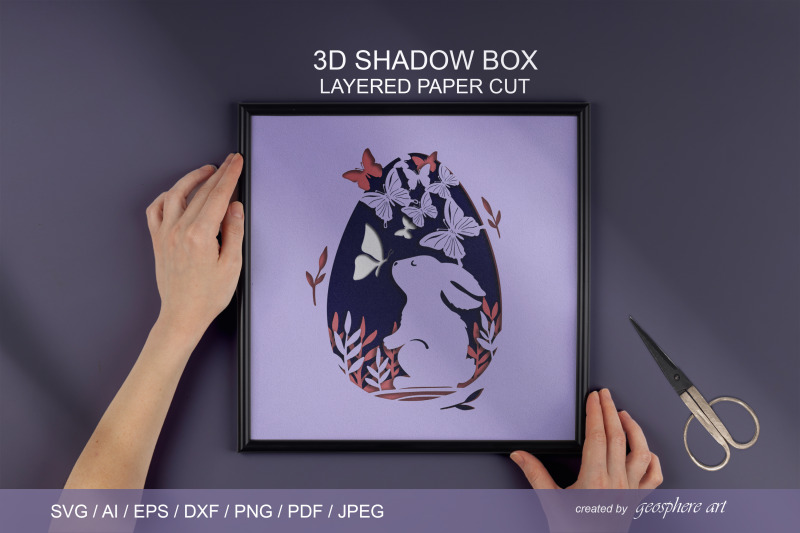 easter-bunny-layered-papercut-svg-dxf-3d-shadow-box