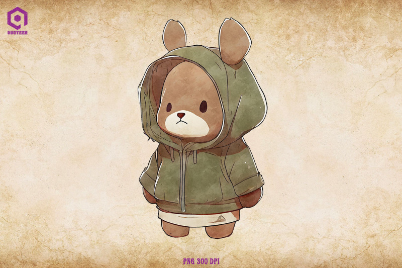 bear-wearing-hoodie-watercolor