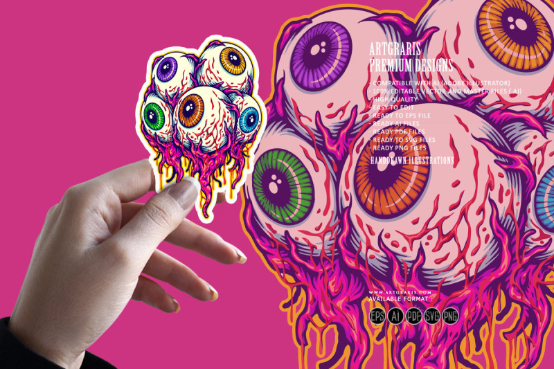 spooky-monster-zombie-eyeballs-logo-cartoon-illustrations