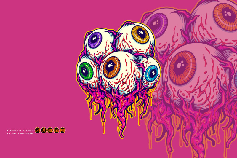 spooky-monster-zombie-eyeballs-logo-cartoon-illustrations