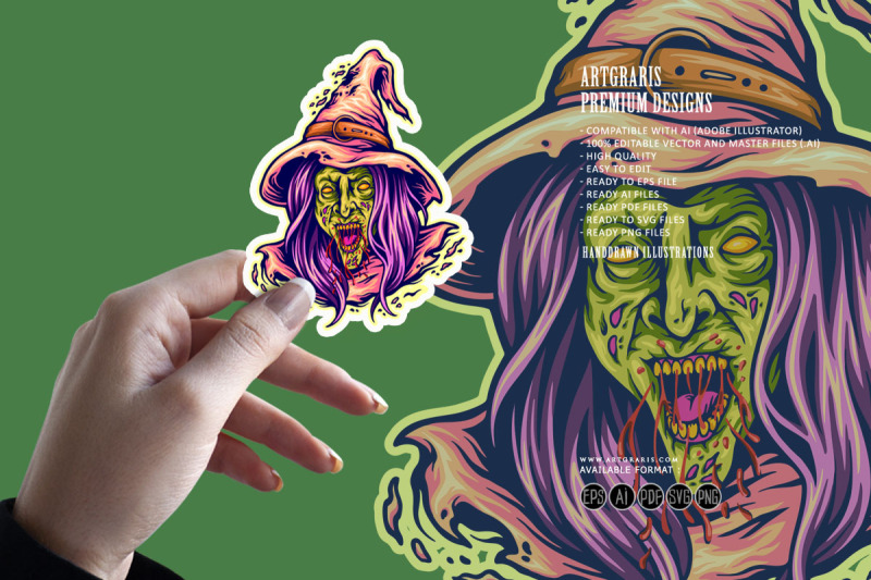 evil-witch-monster-head-logo-cartoon-illustrations