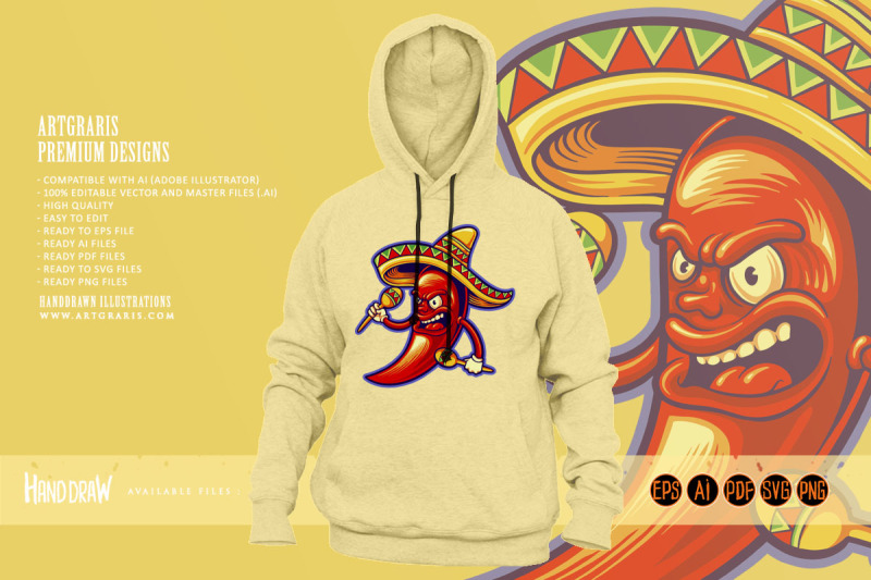 chilli-pepper-mexican-maracas-cinco-de-mayo-logo-illustrations