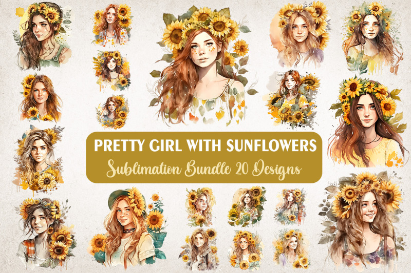 pretty-girl-amp-sunflowers-bundle