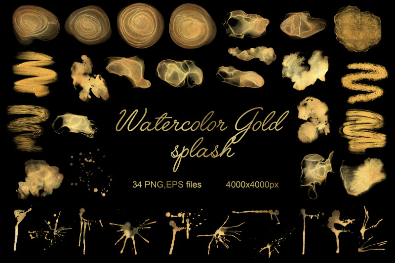 gold-sublimation-png-eps-clipart-watercolor-metallic-splash