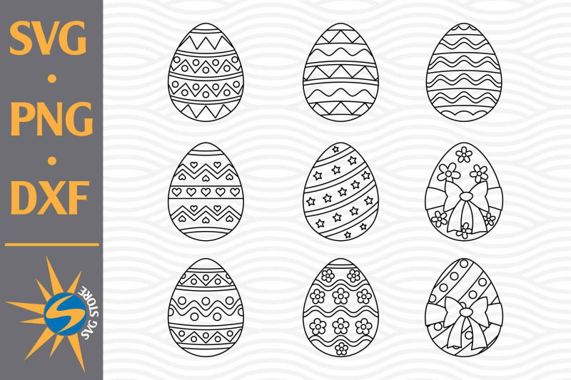 easter-eggs-outline-svg-png-dxf-digital-files-include