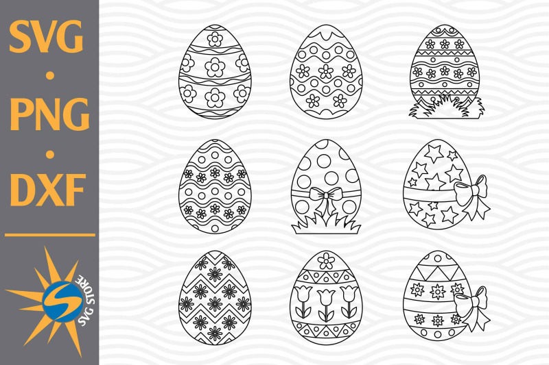 easter-eggs-outline-svg-png-dxf-digital-files-include