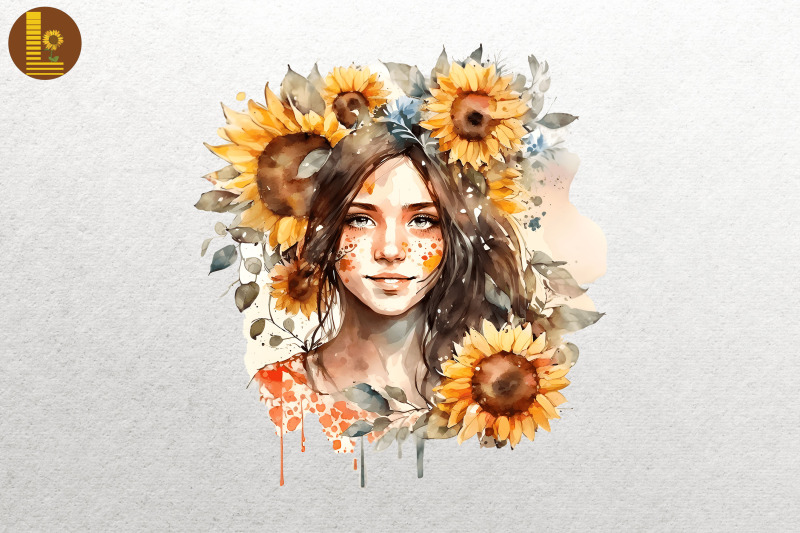 girl-with-sunflowers-watercolor-2