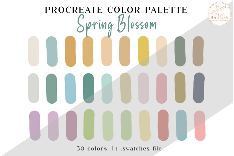 spring-procreate-color-swatches-soft-delicate-color-palette