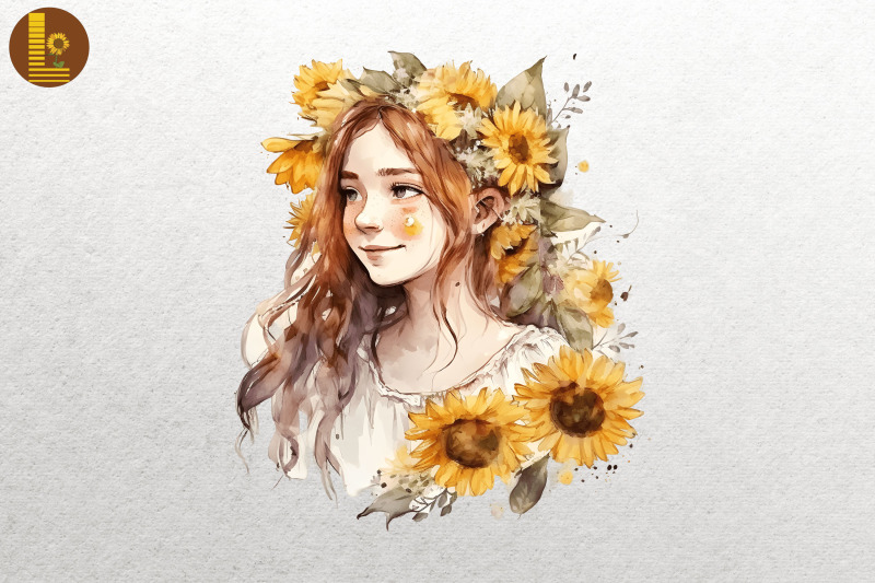 girl-with-sunflowers-watercolor-17