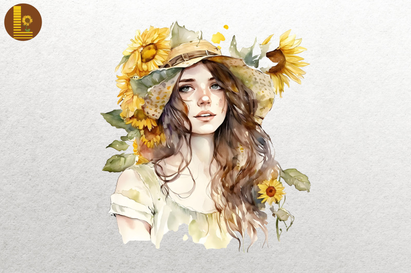 girl-with-sunflowers-watercolor-20